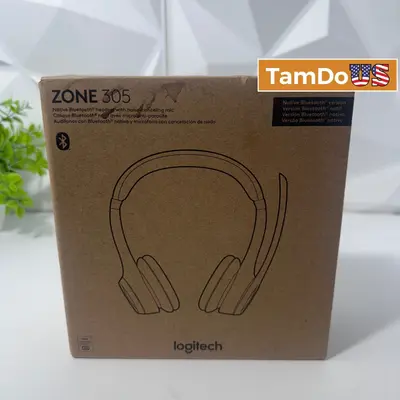 Logitech Zone 305 Wireless Bluetooth Headset Noise-Canceling Mic Teams Zoom - Thumbnail 1
