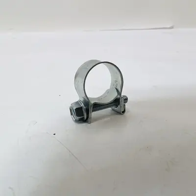 Lot of 10 Galvanized Bolt-Style Hose Clamps - 13-15mm Fuel Line / Vacuum - Thumbnail 2