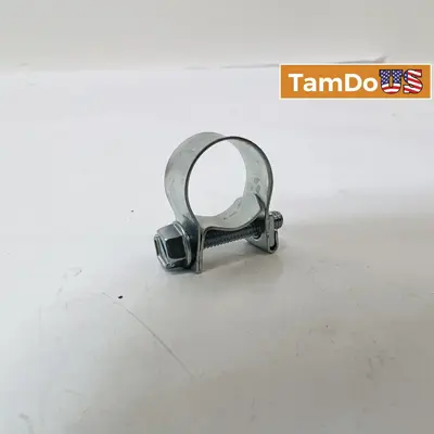 Lot of 10 Galvanized Bolt-Style Hose Clamps - 13-15mm Fuel Line / Vacuum - New - Real photo at TamDo.us