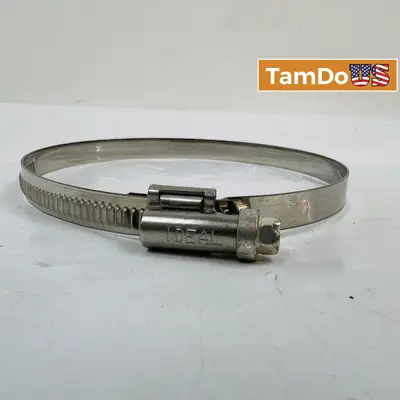 Lot of 10 IDEAL Stainless Steel Hose Clamp LX-100, Adjustable 3" - 4" Diameter - Thumbnail 1