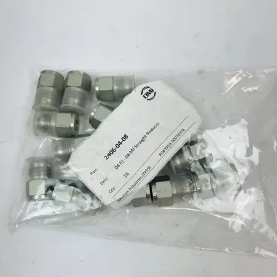Lot of 16 DMI 2406-04-08 Hydraulic Straight Reducer Fitting - Thumbnail 2