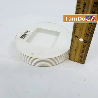 (Lot of 2) 4" / 100MM PVC-PSM Sewer Drain Plug/Cap/Fitting - Made in Canada - Thumbnail 1