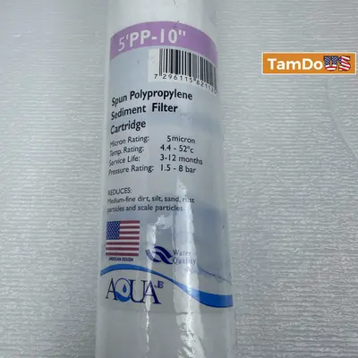 Lot of 2 Aqua 5'PP-10" Polypropylene Sediment Filter Cartridges - Thumbnail 1