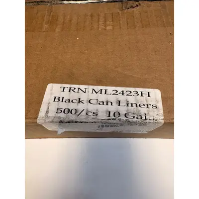 Black Trash Can Liners 10 Gallon 500 Bags Bulk - Thumbnail 3
