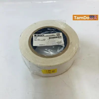 Lot of 2 Brady 91431 Banding Tape Rolls, White, 2" x 30 Yds - Thumbnail 3