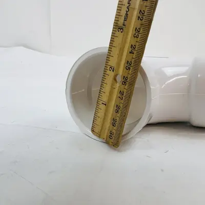 Canplas 4" PVC 90-Degree DWV Elbow Fitting - Thumbnail 3