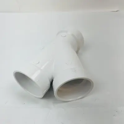 Lot of 2 DWV PVC Wye Fitting - Thumbnail 2