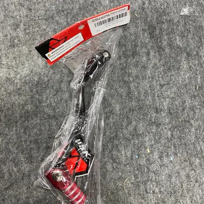 Lot of 2 Folding Shift Levers Black/Red Tip for Honda CR250R 1993–2007 - New - Real photo at TamDo.us