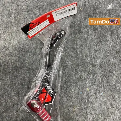 Lot of 2 Folding Shift Levers Black/Red Tip for Honda CR250R 1993–2007 - Thumbnail 7