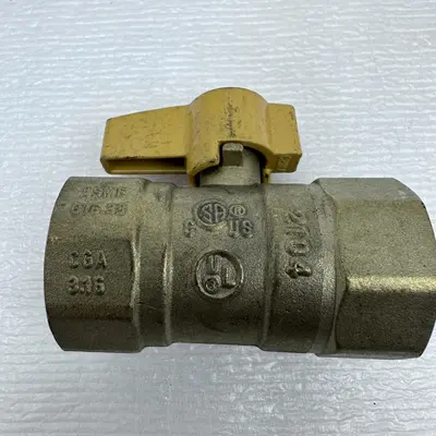 (Lot of 2) GBV GBV02 Gas Shut-Off Ball Valve Brass 175G 1" - Thumbnail 4