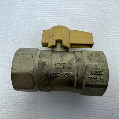 (Lot of 2) GBV GBV02 Gas Shut-Off Ball Valve Brass 175G 1" - Thumbnail 1