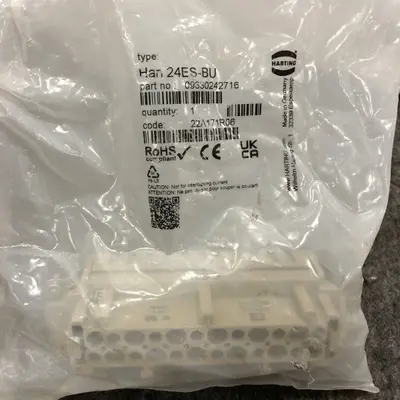 Lot of 2 HARTING HAN 24ES-BU Female Connector - Thumbnail 4