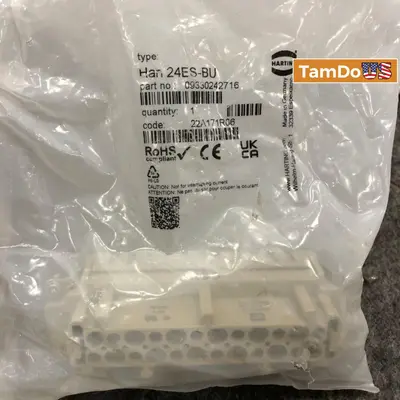 Lot of 2 HARTING HAN 24ES-BU Female Connector - Thumbnail 1