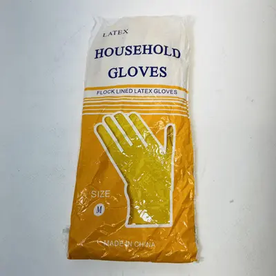 (Lot of 2) Household Gloves Flock Lined Latex Gloves - Thumbnail 2