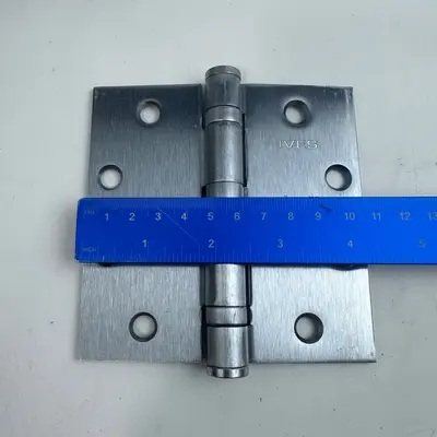 (Lot of 2) IVES 4.5" x 4.5" Commercial Door Hinge Ball Bearing Satin Chrome - Thumbnail 2