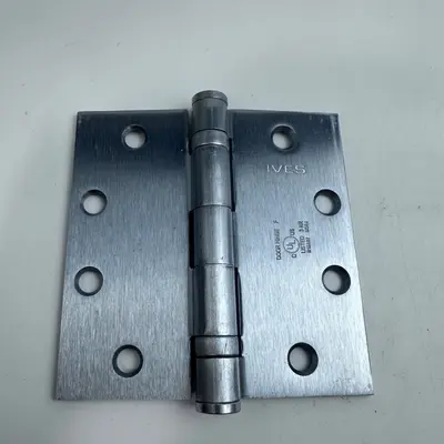 (Lot of 2) IVES 4.5" x 4.5" Commercial Door Hinge Ball Bearing Satin Chrome - Thumbnail 5