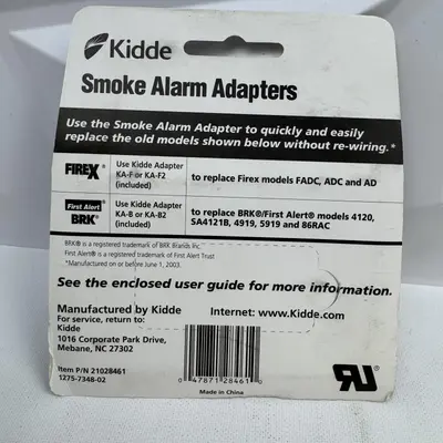 Lot of 2 Kidde Hardwired Smoke and Combination Detector Adapters - Thumbnail 2