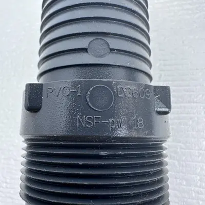 Lot of 2 LASCO 1 1/2” PVC Threaded Slip Male Adapter Fitting - Thumbnail 6