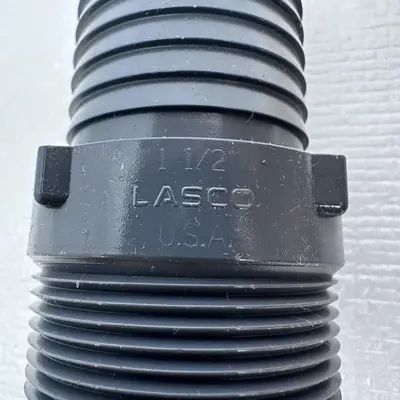 Lot of 2 LASCO 1 1/2” PVC Threaded Slip Male Adapter Fitting - Thumbnail 4