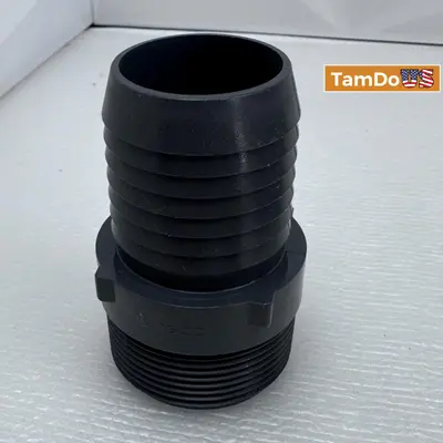 Lot of 2 LASCO 1 1/2” PVC Threaded Slip Male Adapter Fitting - Thumbnail 1