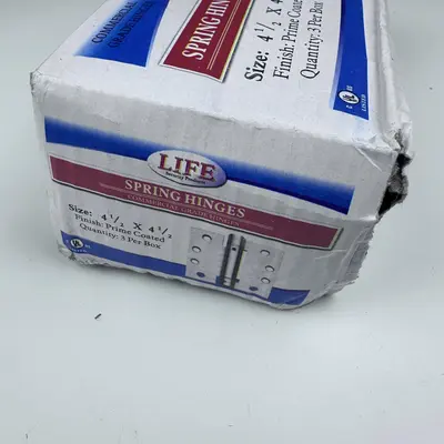 Lot of 2 Life Spring Hinges 4.5"x4.5" Prime Coated - Thumbnail 4