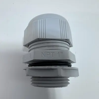 Lot of 2 Liquid Tight Cord Connectors - 1" NPT Male - Waterproof - New - Real photo at TamDo.us