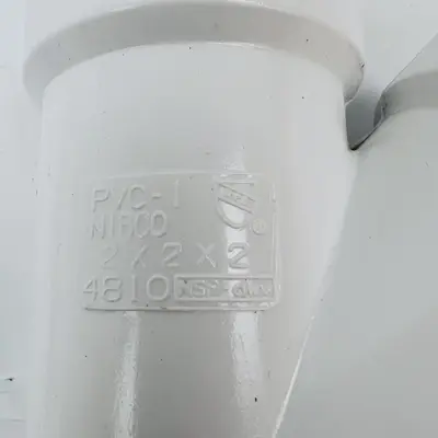 (Lot of 2) Nibco 4810 PVC DWV 2" x 2" x 2" Wye Tee Fitting - Thumbnail 3