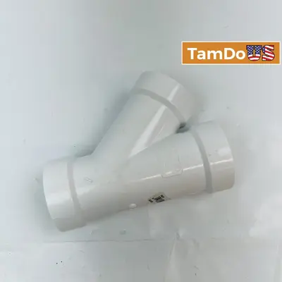 (Lot of 2) Nibco 4810 PVC DWV 2" x 2" x 2" Wye Tee Fitting - Thumbnail 1