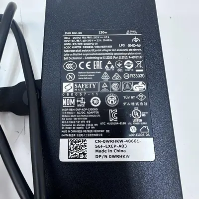 Lot of 2 OEM Dell 130W AC Adapter 19.5V 6.7A Laptop Charger - Thumbnail 3