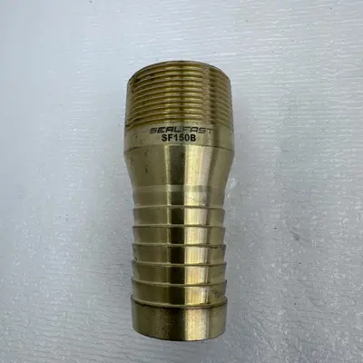 (lot of 2) Seal Fast Brass Male NPT SF150B Combination Nipple Fitting - Thumbnail 3