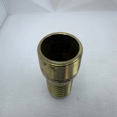 (lot of 2) Seal Fast Brass Male NPT SF150B Combination Nipple Fitting - Thumbnail 4