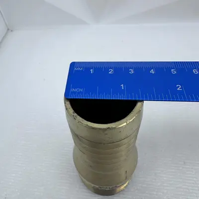 (lot of 2) Seal Fast Brass Male NPT SF150B Combination Nipple Fitting - Thumbnail 2