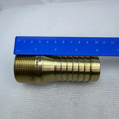 (lot of 2) Seal Fast Brass Male NPT SF150B Combination Nipple Fitting - Thumbnail 1