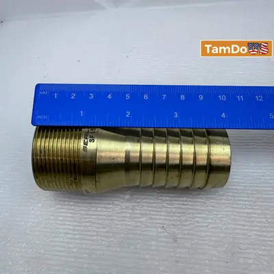(lot of 2) Seal Fast Brass Male NPT SF150B Combination Nipple Fitting - Thumbnail 6