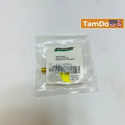 (Lot of 2) Speedaire Brass Hose Barb Fitting Male NPT Air Hose Connector - Thumbnail 1