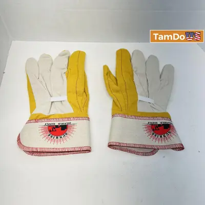 (Lot of 2) Sunrise Oilfield Supply Work Gloves New Collector Farmhouse Decor - Thumbnail 5