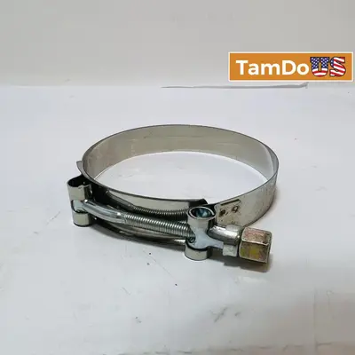 Lot of 2 T-Bolt Hose Clamp 95-105mm Stainless Steel - Thumbnail 1