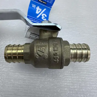 Lot of 2 Watts 2-Piece Full Port Brass Ball Valve 3/4" - Thumbnail 4