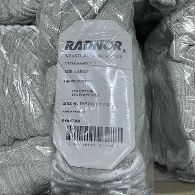 Lot of 20 RADNOR Industrial Work Gloves Size L, Heavy-Duty Protection - Thumbnail 3
