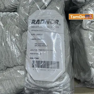 Lot of 20 RADNOR Industrial Work Gloves Size L, Heavy-Duty Protection - New - Real photo at TamDo.us