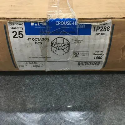 Lot of 25 Eaton TP288 4" Octagon Electrical Boxes - Thumbnail 4