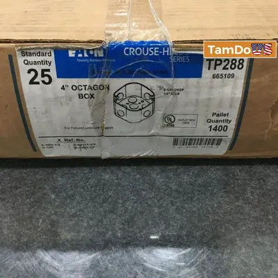 Lot of 25 Eaton TP288 4" Octagon Electrical Boxes - Thumbnail 7