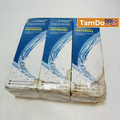 Lot of 3 Ice Pure Replacement Refrigerator Water Filters RWF0900A - Thumbnail 1