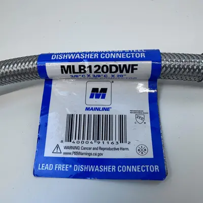 (Lot of 3) Mainline Dishwasher Connector 3/8" Comp x 3/8" – Braided Hose - Thumbnail 3
