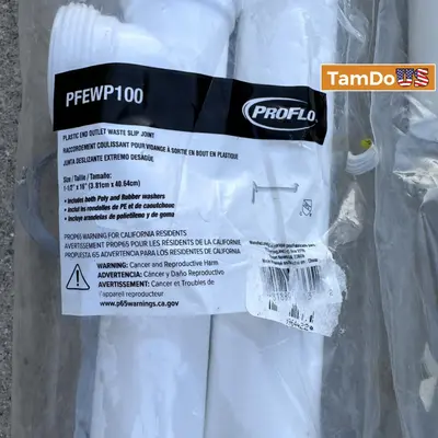 Lot of 3 PROFLO PFEWP100 End Outlet Waste Slip-Joint | 1-1/2" x 16" Plastic Pipe - Thumbnail 3