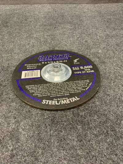 (Lot of 3) Radnor 9" x 1/4" x 5/8"-11 Grinding Wheel Type 27 Depressed Center - Thumbnail 5