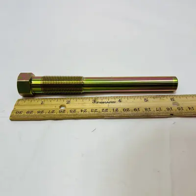 (Lot of 3) Zinc-Plated Hex Bolt, 5/8"-18 x 6" Threaded Shoulder Bolt, 1" Head - Thumbnail 2
