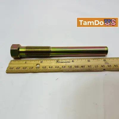 (Lot of 3) Zinc-Plated Hex Bolt, 5/8"-18 x 6" Threaded Shoulder Bolt, 1" Head - Thumbnail 1