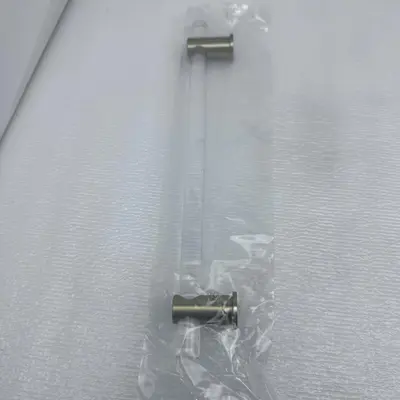 Lot of 4 Adjustable Clear Acrylic Cabinet Bar Pulls, 8" Stainless Steel - Thumbnail 4