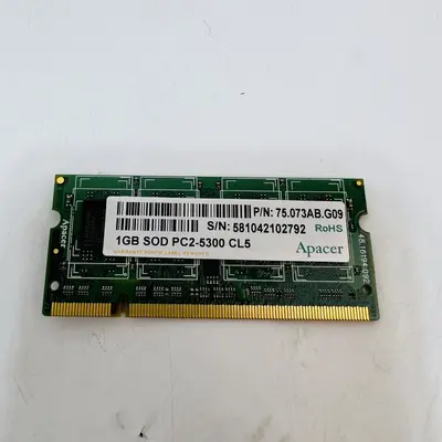 Lot of 5 Apacer 1GB SODIMM PC2-5300 CL5 DDR2 Laptop Memory RAM - Thumbnail 2